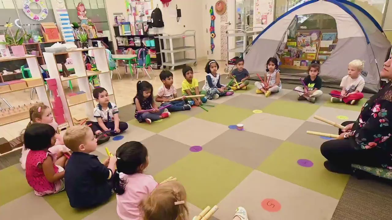 Children playing during circle time.
